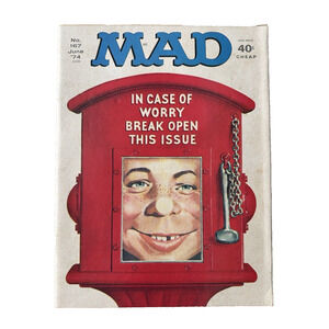 Mad Magazine No. 167 June 1974 USA Humor/Satire Break Open Cover Vintage - Good